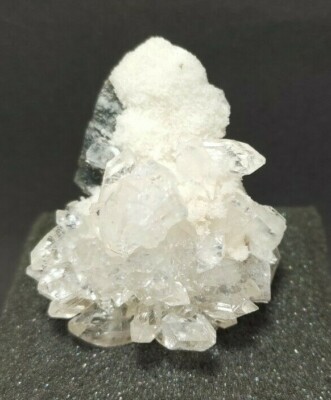 sparkle glassy apophyllite with snow chalcedony crystal mineral specimen 1007