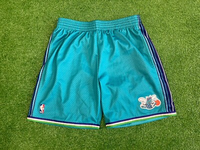 Charlotte Hornets Retro Vintage Mitchell Ness Swingman Shorts NBA XL Teal  OG