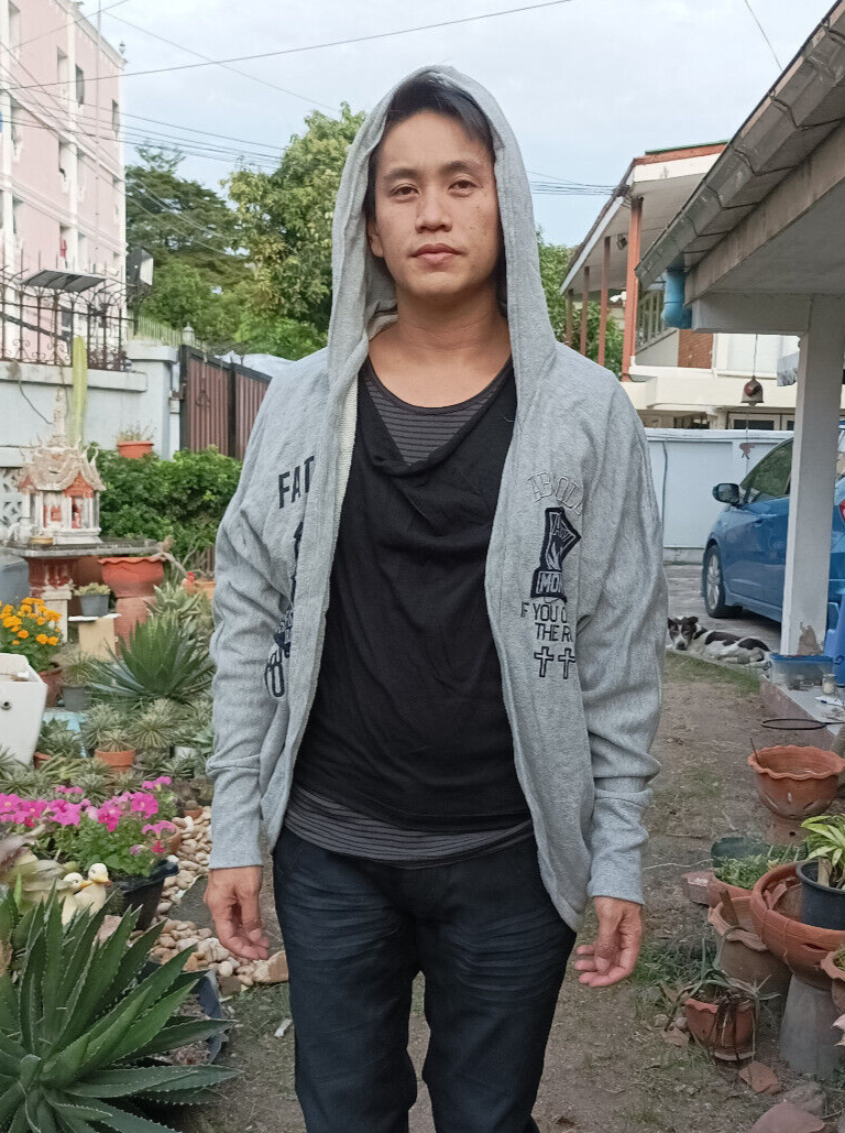 Ghost of Harlem Japan Gray Open Front Hoodie Sweatshirt Sz F