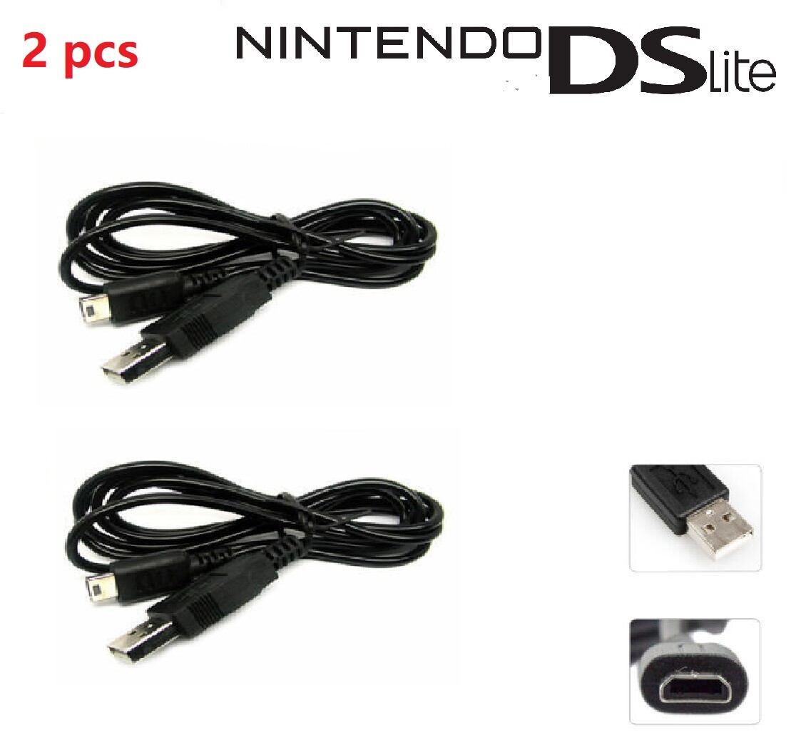 2X Cable For Nintendo DS Lite NDSL USB Charging charger Cord For