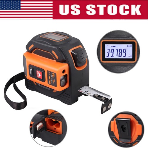 2-in-1-Laser-Tape-Measure-Long-Distance-Measuring-131-Ft-LCD-Digital-Display-US