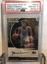 2020 Prizm Draft Picks James Wiseman PAJW Fastbreak Prospect Auto PSA 10 Pop 2!!