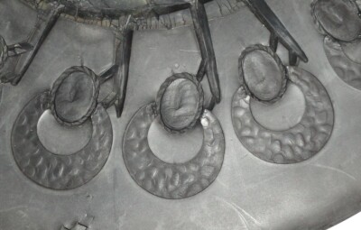 Old Vintage 12  Rubber Spin Casting Mold Hammered Style Dangling Earrings CRMC