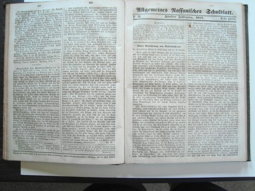 Schule: Nassauisches Schulbatt Wiesbaden 1854 Amtsblatt Nassau Lehrer Gesang - Bild 3 von 3