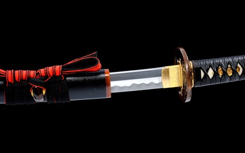 Espada afilada samurái japonesa T10 Katana templada de arcilla de pulido Hadori - Imagen 4 de 12