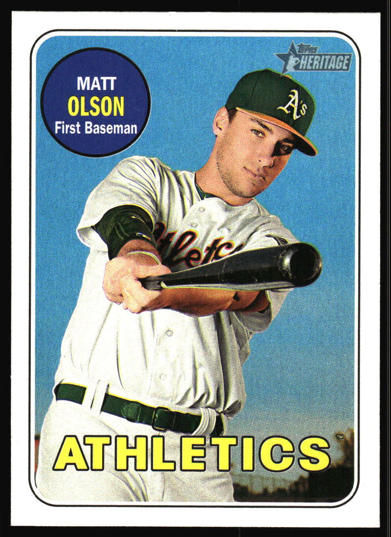 2018 Topps Heritage Matt Olson #302 Oakland Athletics