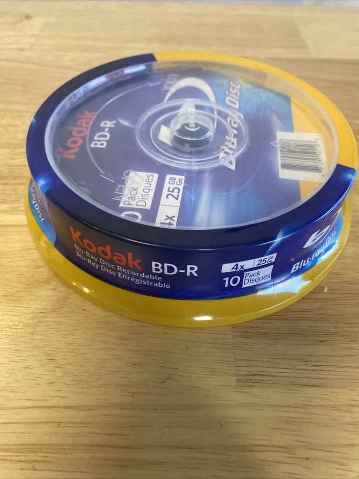 10 KODAK 6X Blank BD-R Blu-Ray Logo Branded 25GB Media Disc - Image 2 of 2