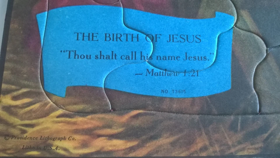 Birth Of Jesus Vintage Jigsaw Puzzle Christian Religion Nativity Rare Christmas - Image 2 of 4