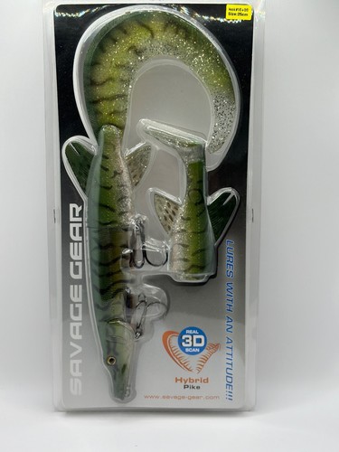 Brochet hybride Savage Gear 3D 25 cm 130 g SS 07-brochet argenté vert, Angelwobbler