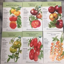 Botanical Interests Seeds Tomato Six Favorite Varieties with Great Flavor 12/25