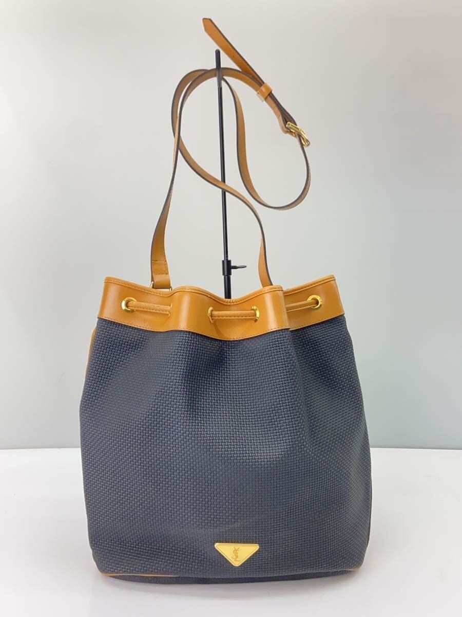 Borsa a tracolla YVES SAINT LAURENT con coulisse nera tinta unita usata