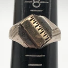 Vintage Ruler Teacher Architect Contractor 10k Gold Sterling Silver Ring Size 9