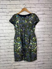 BN J. Crew Watercolour Garden Print Wool Silk Work Occasion Dress - UK 12