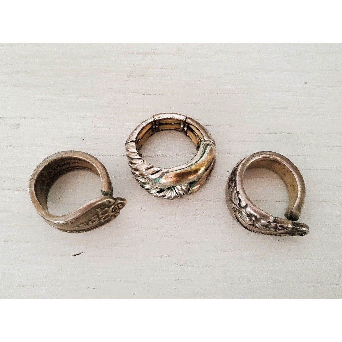 Vintage Oneida Spoon Silver Rings View 3