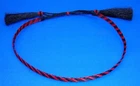 Western Decor Cowboy HAT BAND 3 Strand Black/Red Horsehair Double Tassel