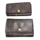 LOUIS VUITTON Monogram Key Case Leather Lot of 2 Used Authentic ps2602-ps880