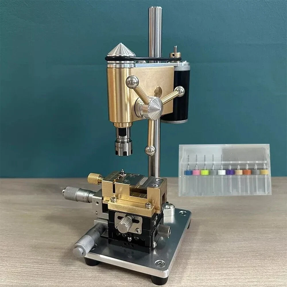 Fresadora CNC de alta precisión taladro de mesa 9500 rpm mini unidad de fresado de taladro