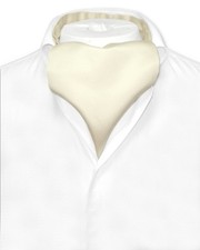 Vesuvio Napoli ASCOT Solid CREAM Color Cravat Mens Neck Tie