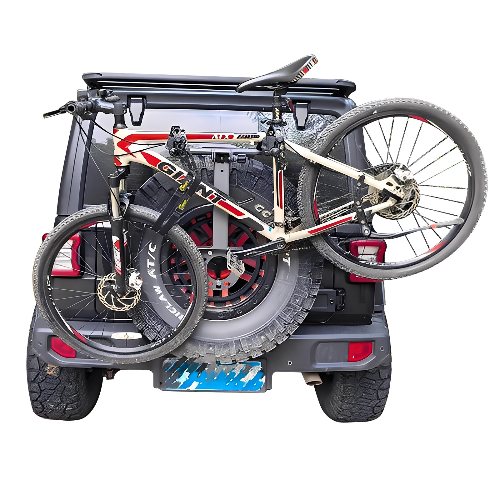Spare Tire Mount Bike Rack Hold 2 Bikes Foldable For Jeep Gl