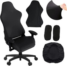 NarSea Gaming Chair Cover, seat Cover 4pc/Set Chair, Black