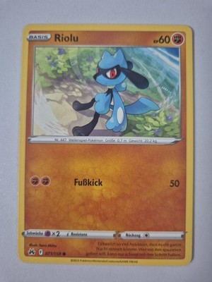 Riolu 071/159 Zenit der Könige Pokemon Karte Deutsch