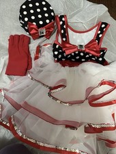 Weissman Polka Dot Dance Costume Girls SC Jazz Tap Recital Dress w/ Hat Gloves