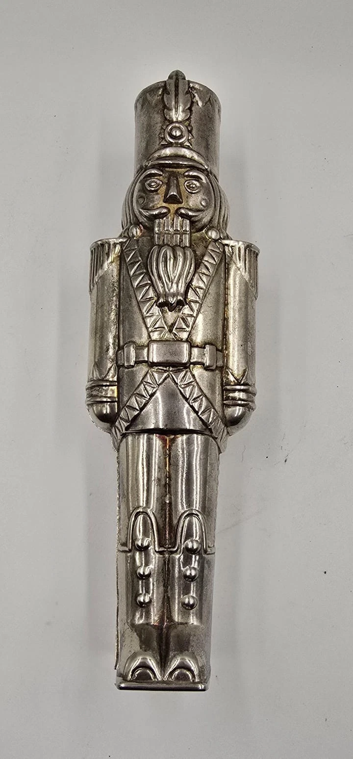 Vintage Silver Plate Nutcracker Soldier 8” Christmas Decor German Style Metal
Opens in a new window