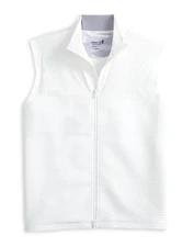 NEW JOHNNIE-O WHITE CULBERTSON PERFORMANCE MIXED MEDIA GOLF VEST JACKET SZ L