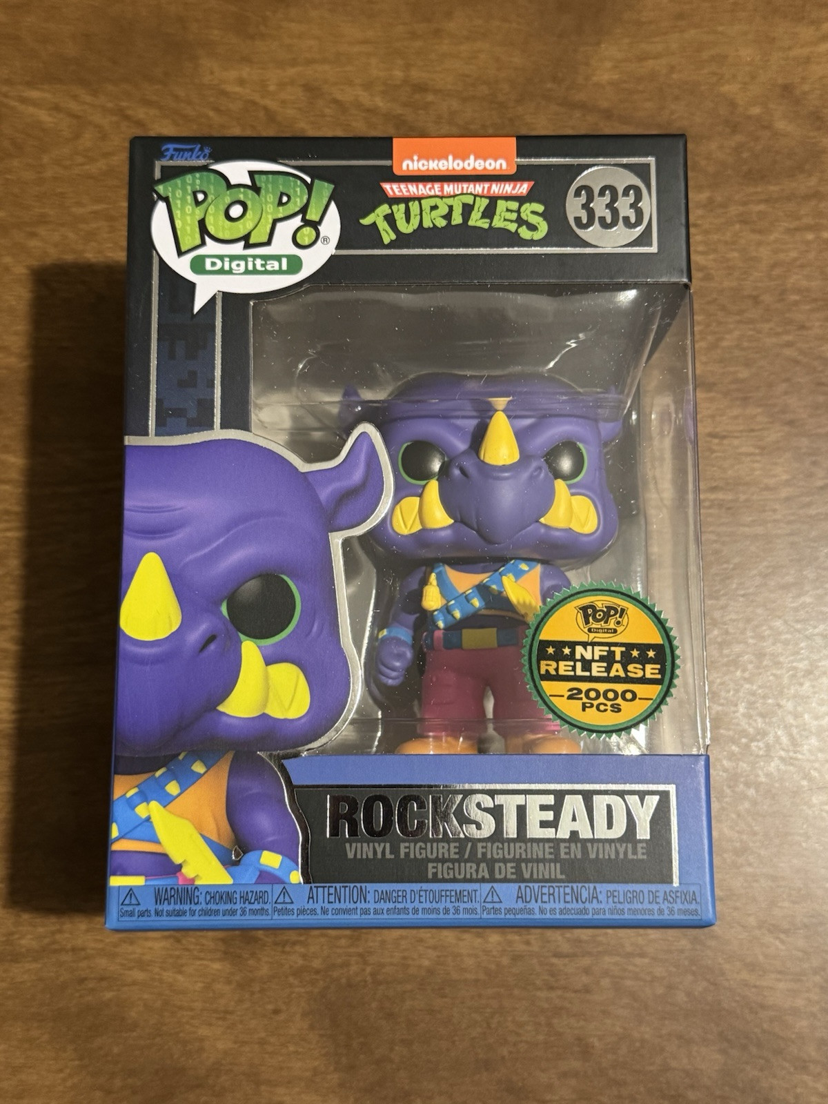 BLACKLIGHT ROCKSTEADY FUNKO POP Teenage Mutant Ninja Turtles