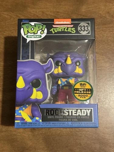 BLACKLIGHT ROCKSTEADY POP FIGURE Teenage Mutant Ninja Turtles LEGENDARY LE 1936