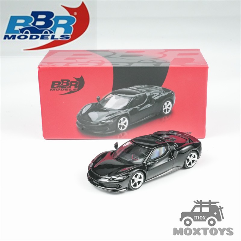 BBR 1:64 296 GTB Nero Daytona Black Diecast Model Car