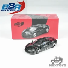 BBR 1:64 296 GTB Nero Daytona Black Diecast Model Car
