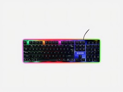 Gaming Tastatur Keyboard USB RGB LED Beleuchtung Mehrfarbiger Battletron NEU
