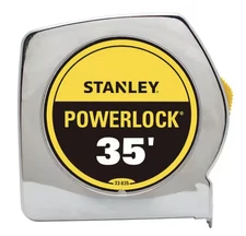 Stanley PowerLock Tape Measure 35 ft. Secure Blade Lock Metal Measuring Tools