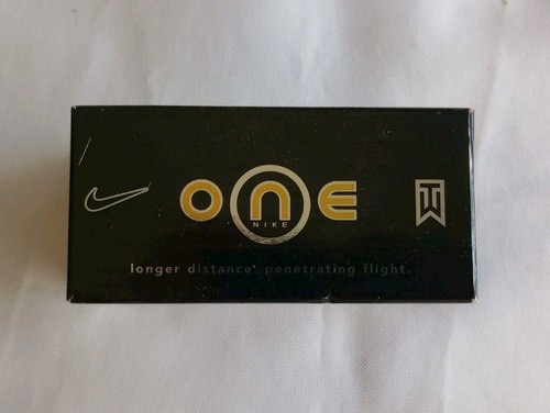 NIB Nike Golf One Black Tiger Woods Black Golf Balls Gold Logo - Box of Two #4 - Picture 3 of 8