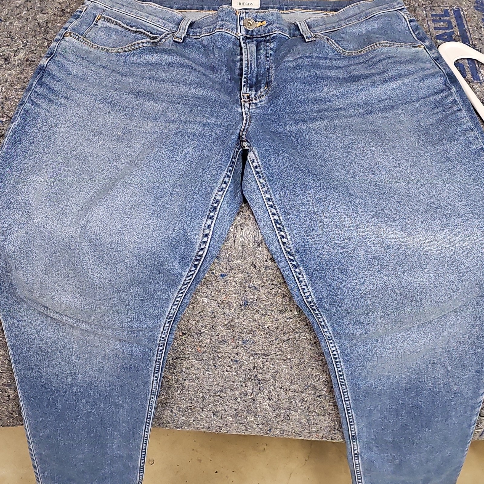 Hudson Blue Denim Straight Jeans Regular Fit 5-Pocket Button