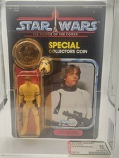 Vintage Star Wars AFA85  Luke Stormtrooper POTF 1985 92 Back Card MOC