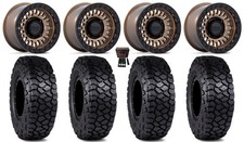 KMC Aztec Beadlock 15" Wheels Bronze +0mm 30" Intersect Tires Wildcat XX