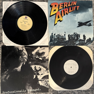 Berlin Airlift Self-Titled, Professionally Damaged Vinyl 2 LP Lot Hunger Strikes