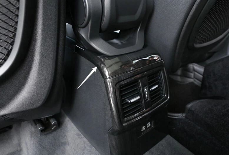 Черная деревянная зернистая центральная консоль подлокотник коробка U рама для BMW X1 F48 2016-2020 - Изображение 3 из 4