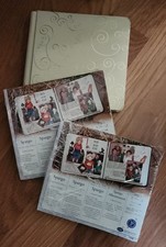 Creative Memories 7x7 Cream with Gold Swirls Scrapbook Album with Refill Pages