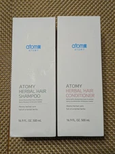 Korean atomy herbal hair shampoo and conditioner 16.9oz each NEW!