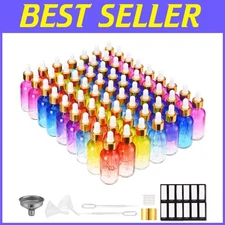 Essential Oil Storage Bottles 2oz, 63 Pack Rainbow