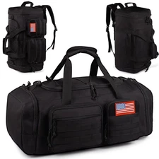 Tactical Gym Bag for Men，50L Large 3 in 1 Sports Duffle Bag with Shoes Co