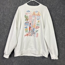 Mure  Grand Boston Sketchbook Graphic sweatshirt womens XXL White