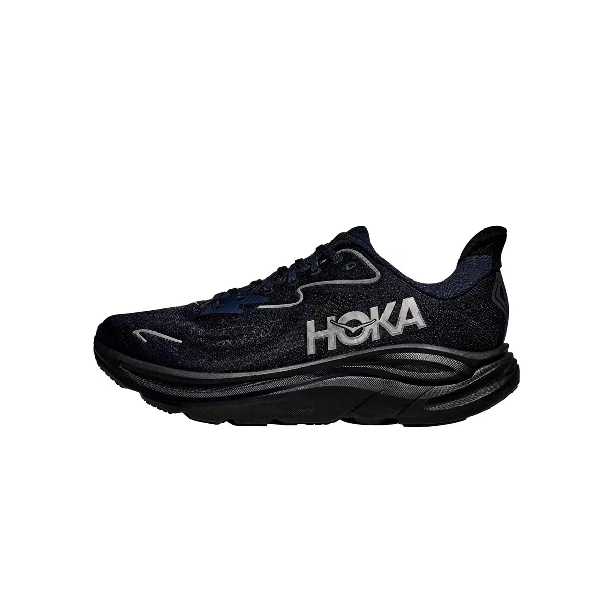 HOKA ONE ONE Clifton 8 Men\'s Sneaker Running‎ Shoe Black Road Race Walking 12 Hoka One One HOKA Clifton 8 Black for sale | eBay main image 2