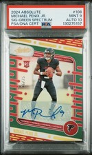 2024 Absolute #108 Michael Penix Jr RC #'d /25   PSA/DNA 9 10 Auto