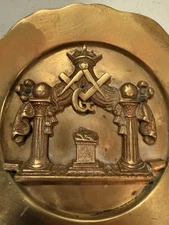 Masonic Brass Plaque Plate Freemasons