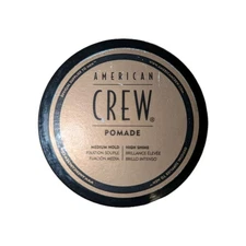 New No Seal American Crew Pomade Medium hold high shine 3 OZ