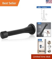 12 Pack Black Spring Door Stops,3-1/8" Heavy Duty - Flexible Door Stopper wit...
